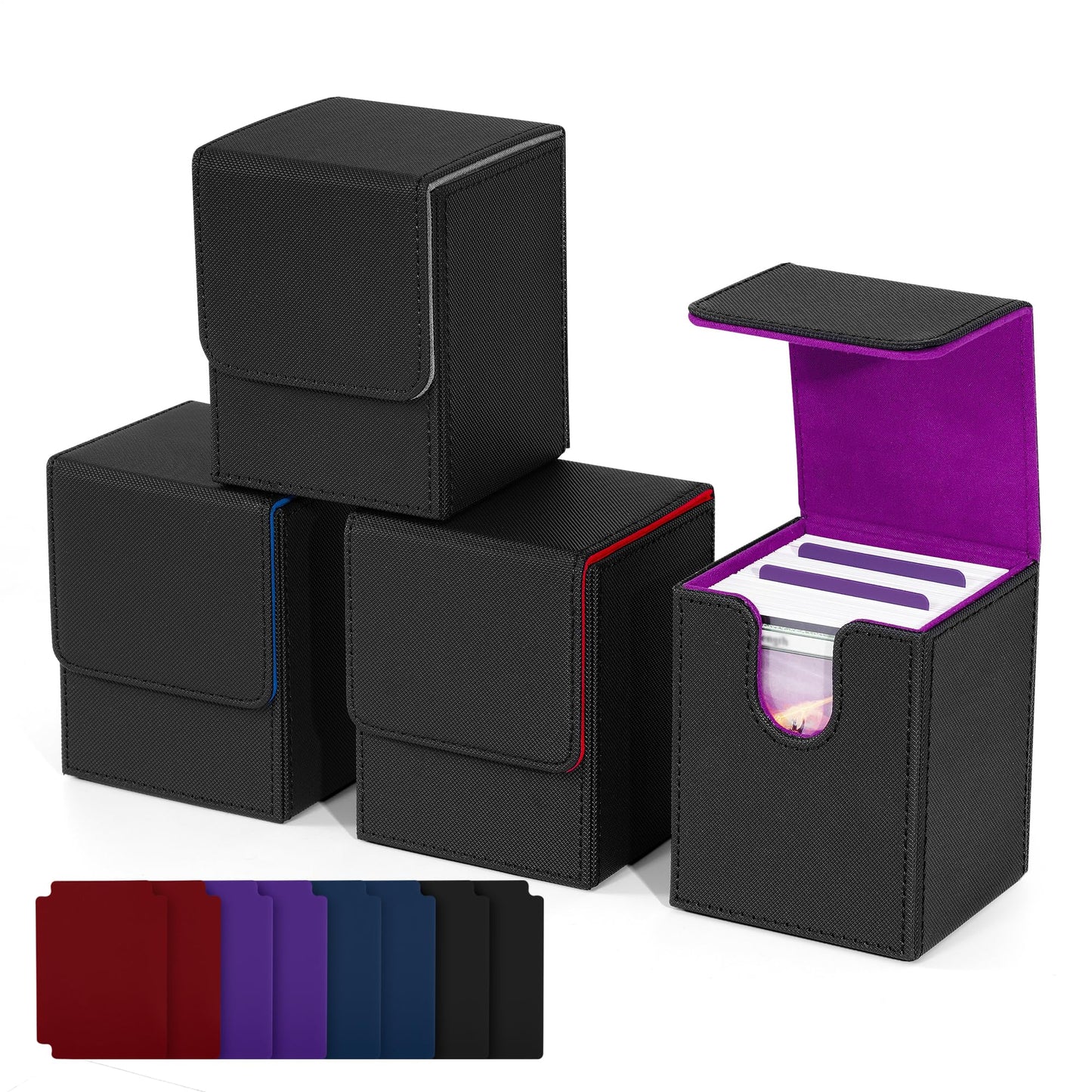 ZLCA Card Deck Box – Leather PU, Magnetic Closure, 80+ Card Capacity for MTG/TCG