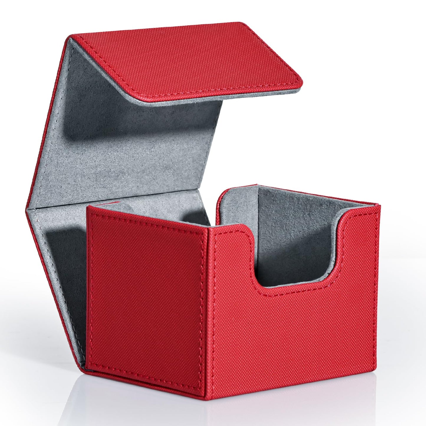 ZLCA Leather Magnetic Deck Box – Holds 120+ Single-Sleeved Cards for MTG and Other TCGs