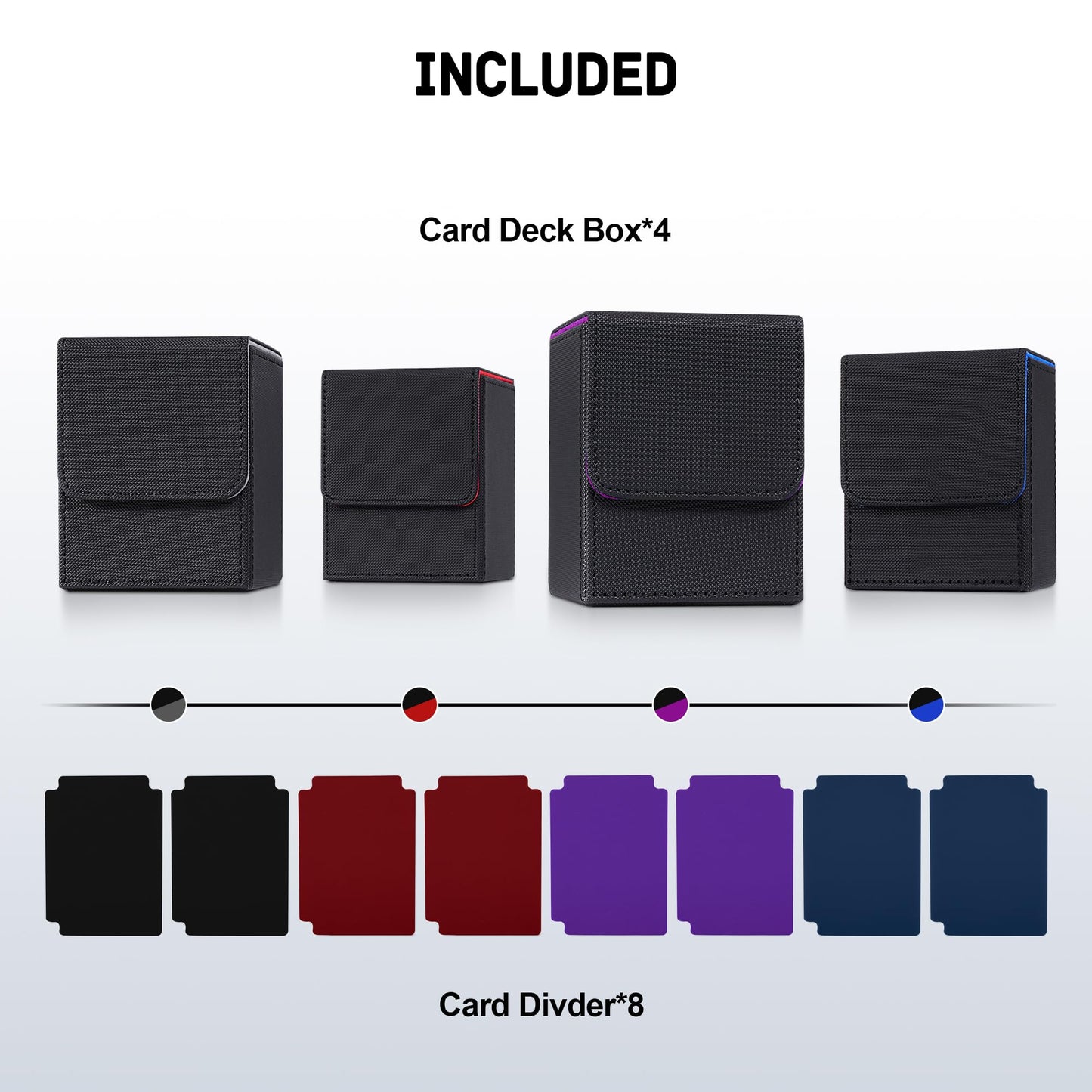 ZLCA Card Deck Box – Leather PU, Magnetic Closure, 80+ Card Capacity for MTG/TCG