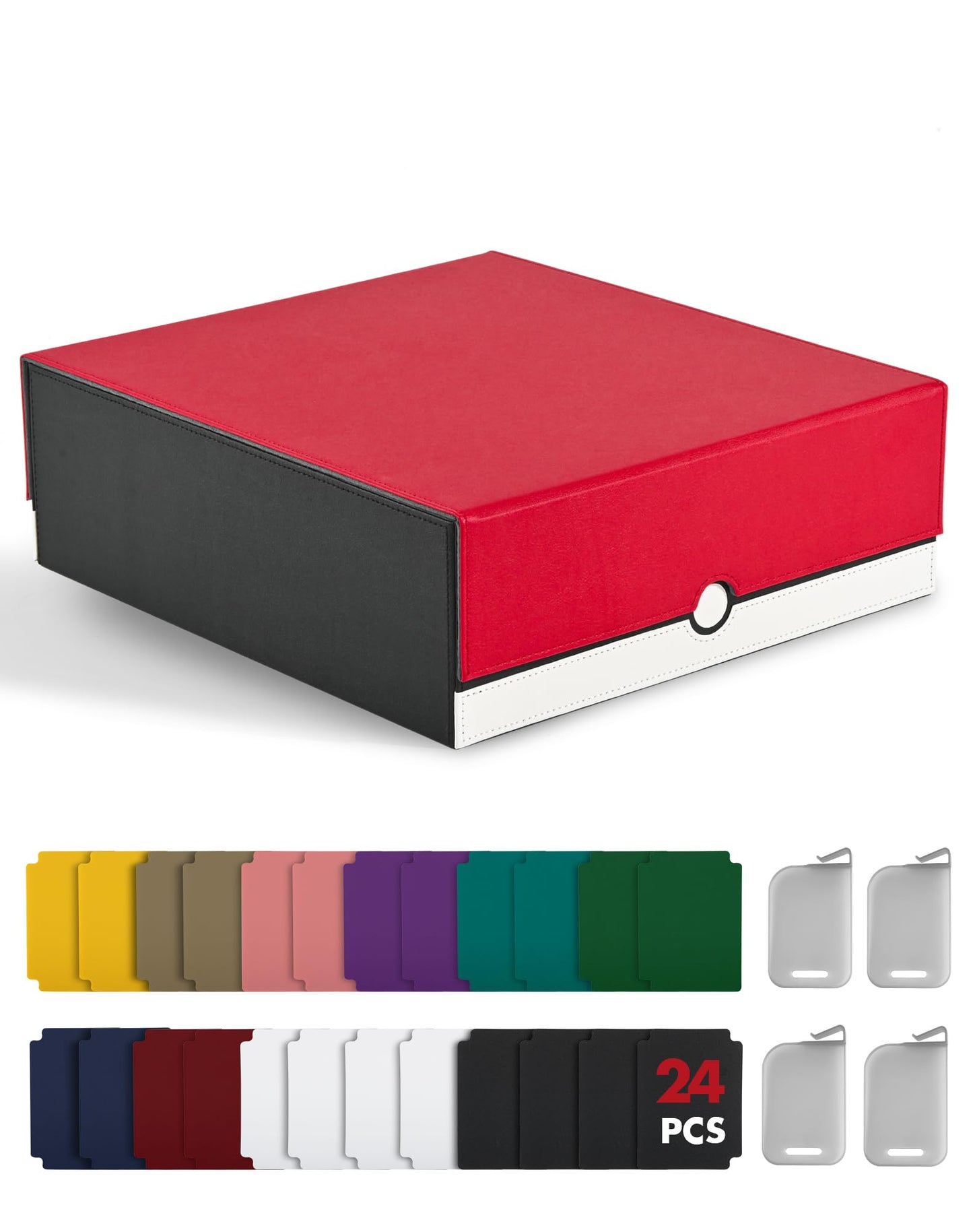 ZLCA Card Storage Box – 3200+ Capacity MTG Deck Case with 4 Stoppers