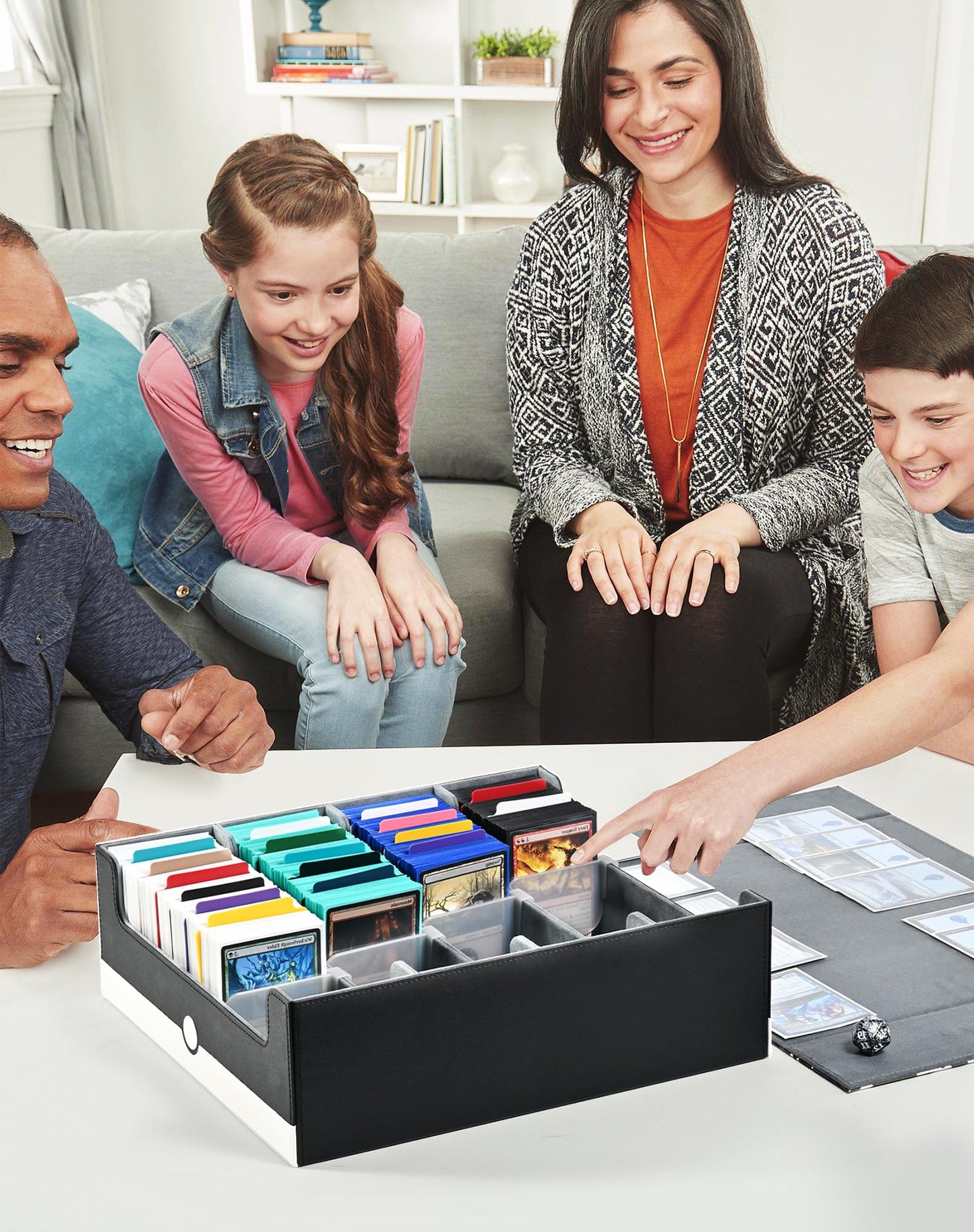 ZLCA Card Storage Box for MTG PTCG – 3200+ Capacity, Detachable Lid, 4 Stoppers