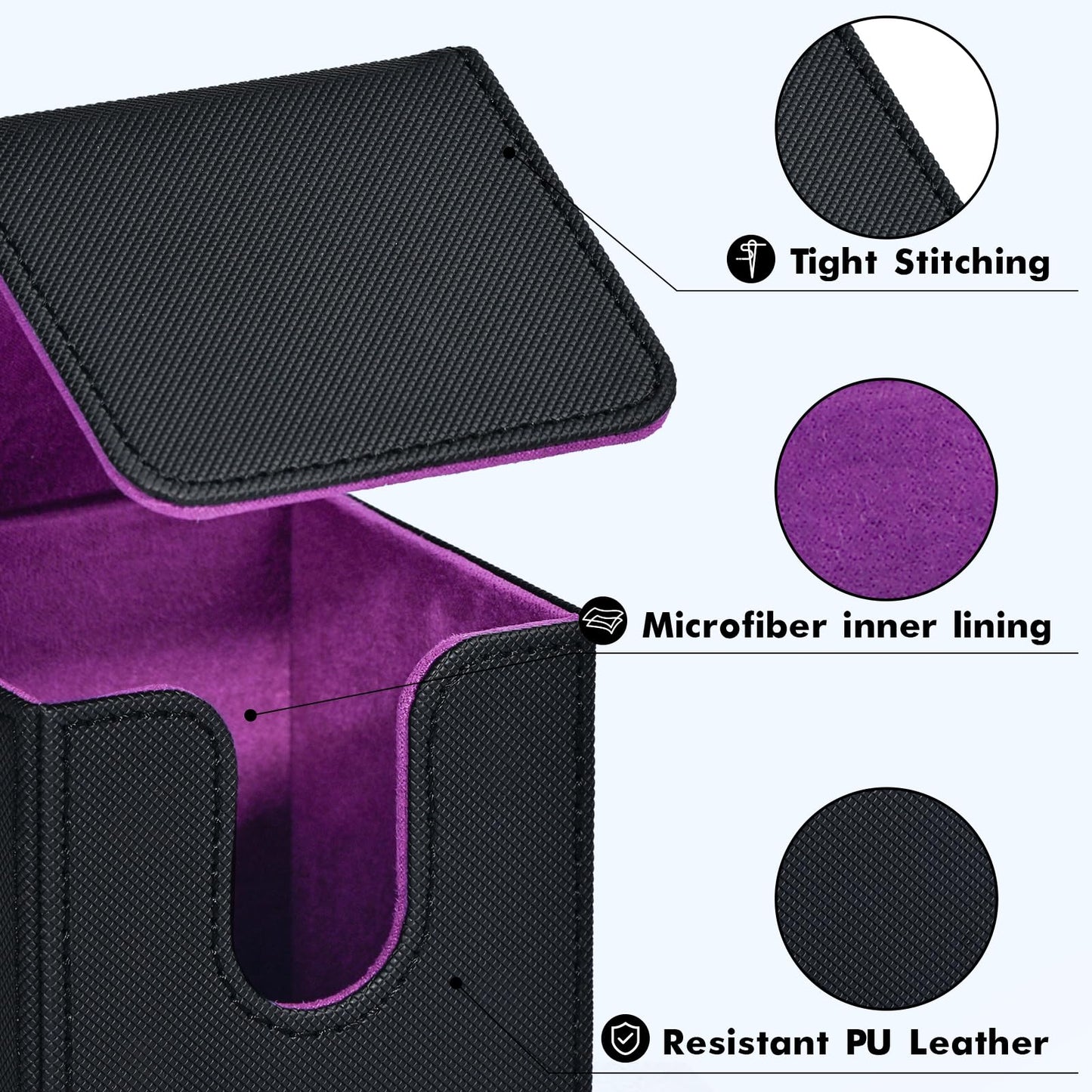 ZLCA Deck Box for MTG & Yu-Gi-Oh! – 100+ Cards, PU Leather, Magnetic Closure
