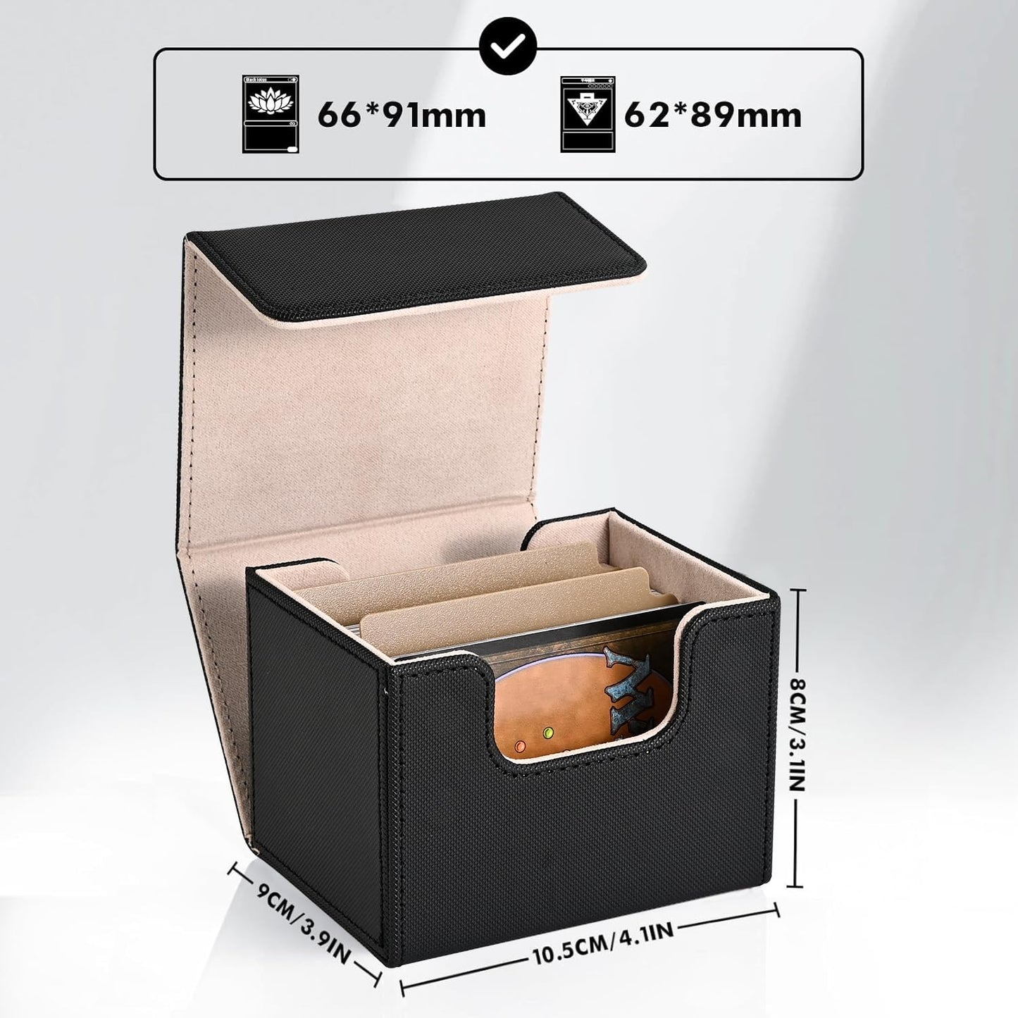ZLCA Card Deck Box – Magnetic Leather Case for 120+ MTG Cards