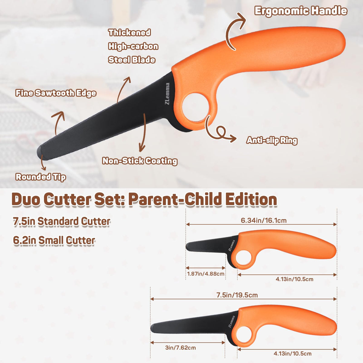ZLemma Kids Cardboard Construction Tool Kit 2-Piece Set | Safe Cardboard Saw for STEM/STEAM Play