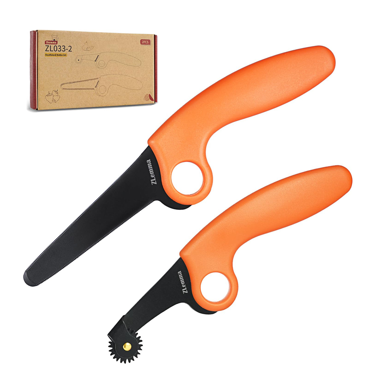 ZLemma Kids Cardboard Construction Tool Kit – Safe Cardboard Saw & Scoring Wheel Set