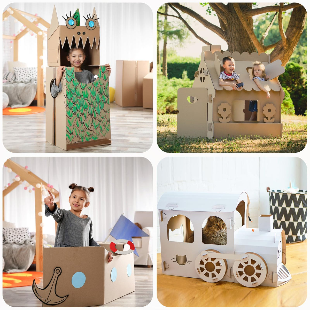 ZLemma Kids Cardboard Construction Tool Kit – Safe Cardboard Saw & Scoring Wheel Set