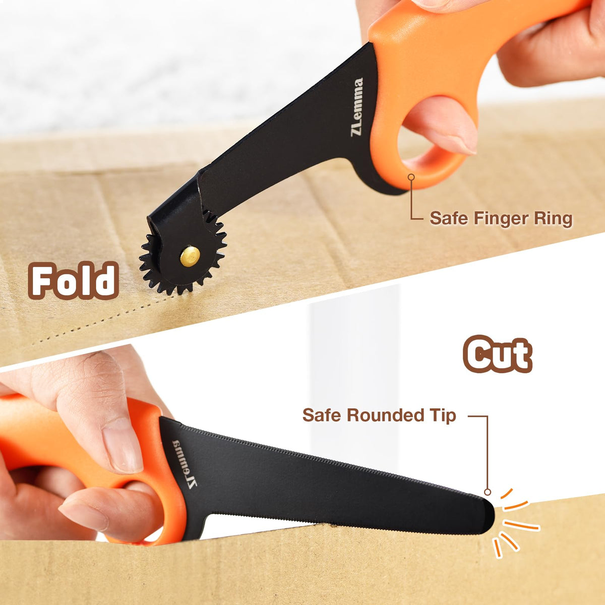 ZLemma Kids Cardboard Construction Tool Kit – Safe Cardboard Saw & Scoring Wheel Set