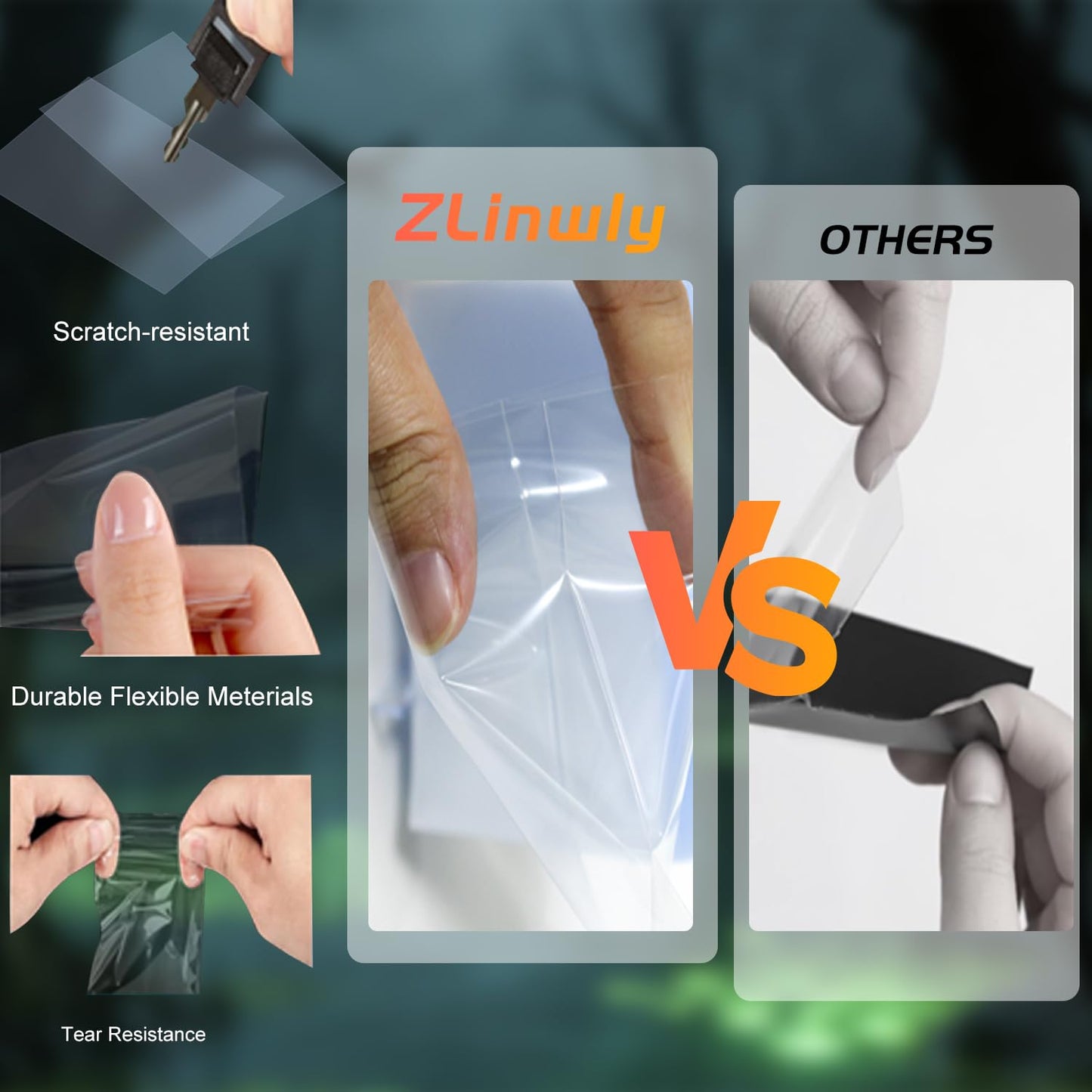 ZLinwly 500-Count Card Sleeves | Clear Penny Sleeves for MTG, TCG & Sports Cards