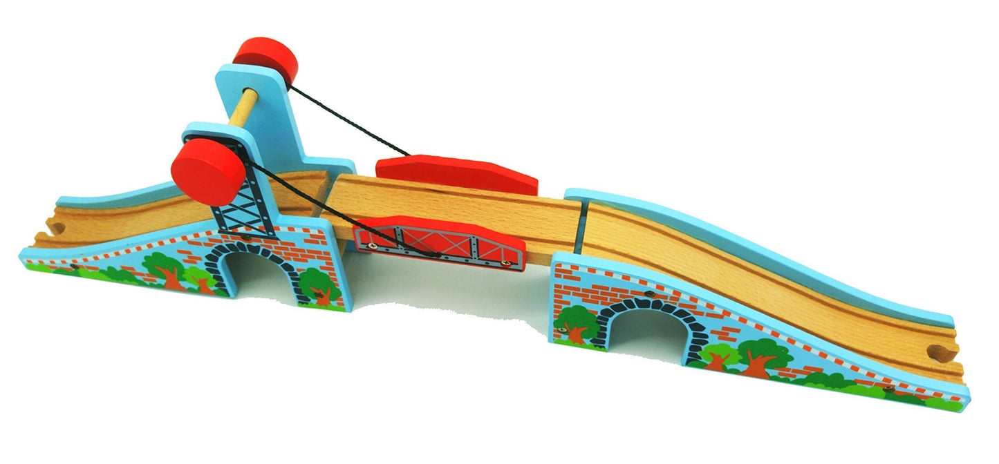 Z MAYABBO Wooden Train Tracks Lifting Bridge – Universal Fit for All Major Rail Sets