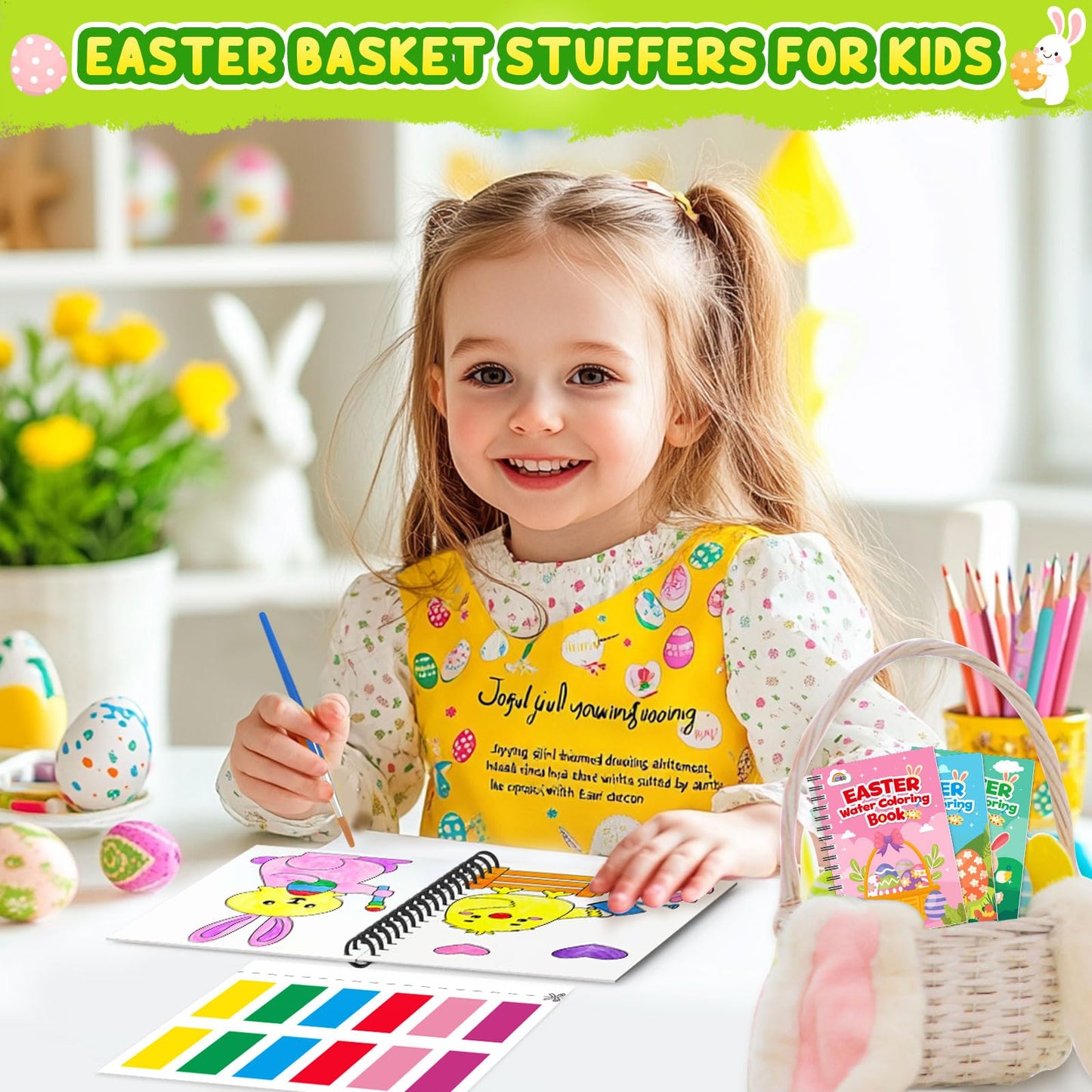 ZMLM Bulk Easter Coloring Books for Kids 4-8 – 24 Mini Watercolor Books