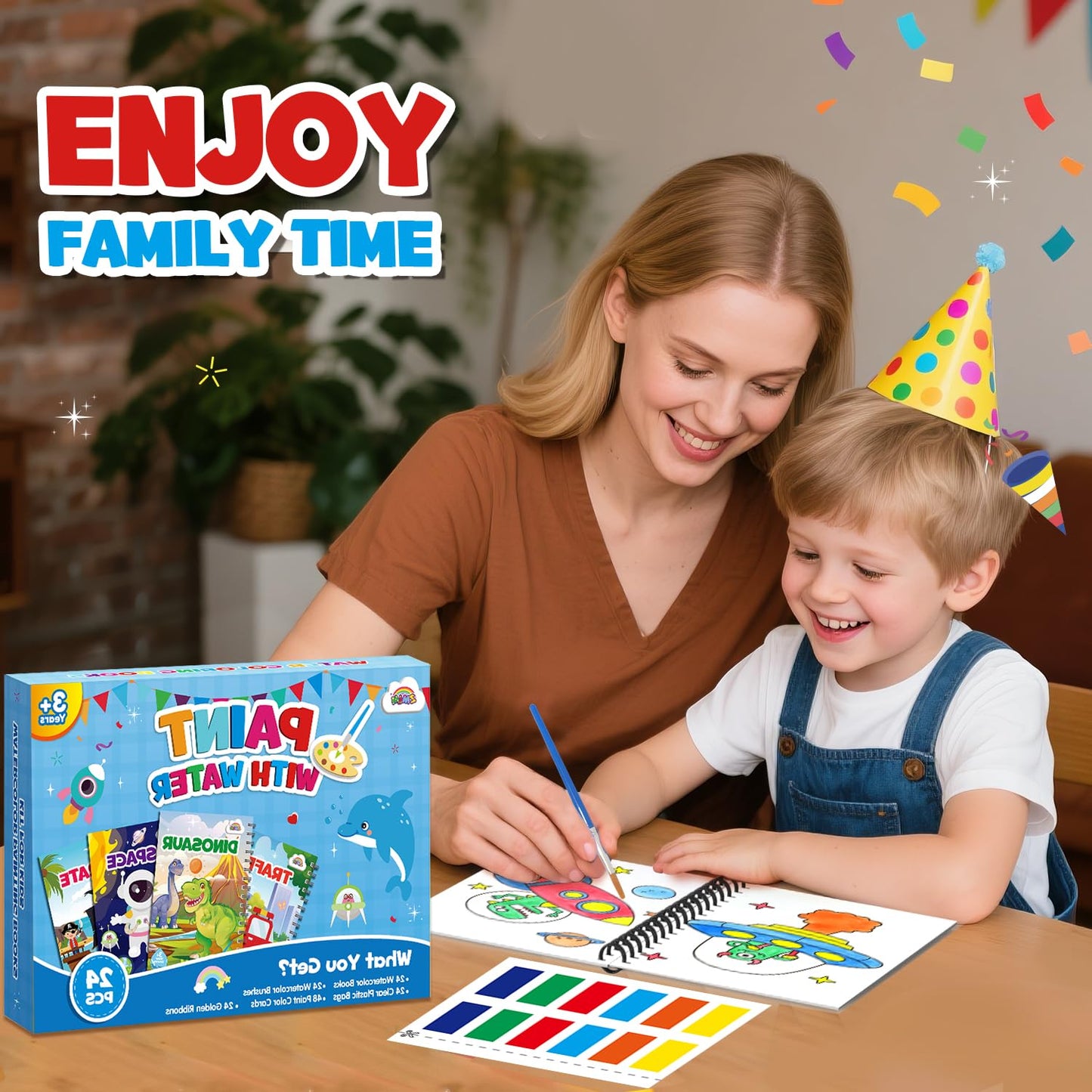 ZMLM 24 Water Coloring Books for Kids – Bulk Mini Coloring Books for Ages 4-8