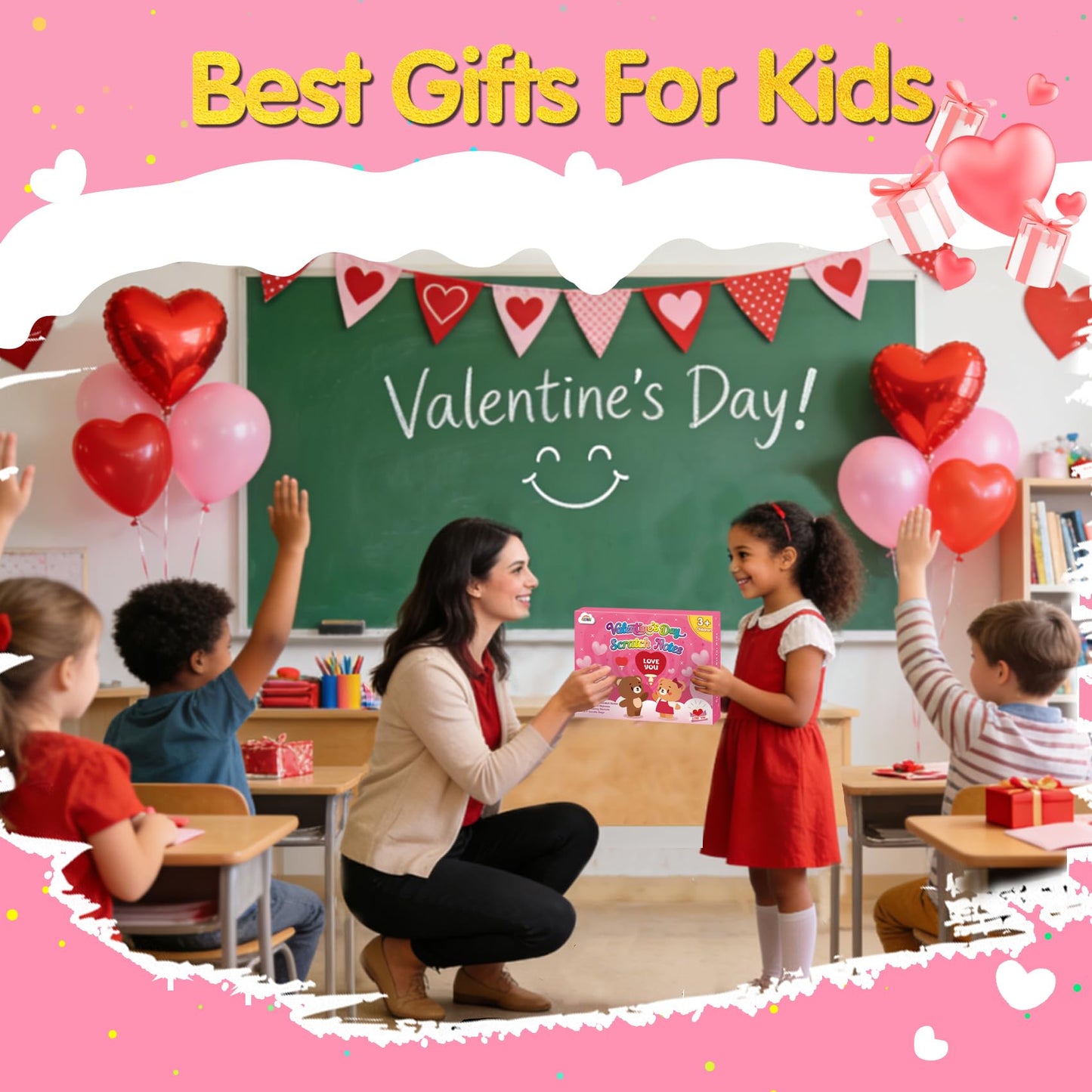 ZMLM 24-Pack Scratch Rainbow Art Notebooks – Valentines Day Classroom Gifts