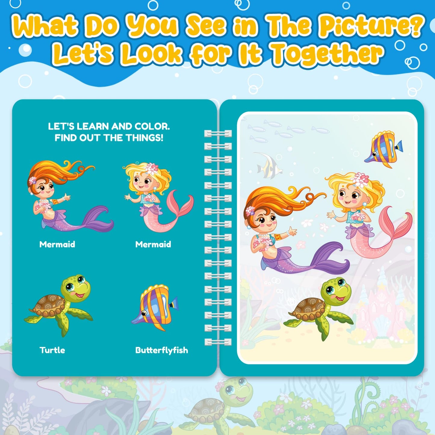 ZMLM 24 Pack Water Coloring Book for Toddlers – Mess-Free, Reusable Water Painting Set
