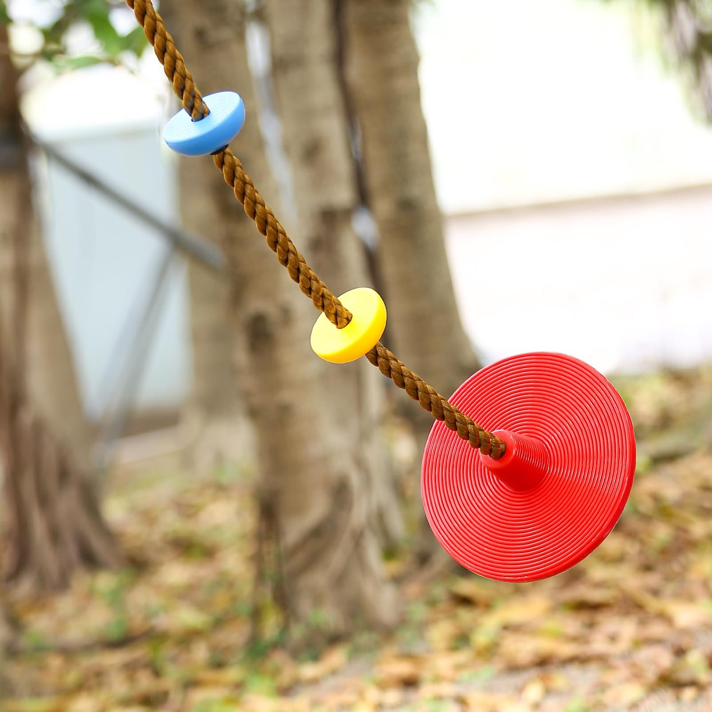 ZNCMRR Climbing Rope Tree Swing with Platforms & Disc Seat for Outdoor Kids Play