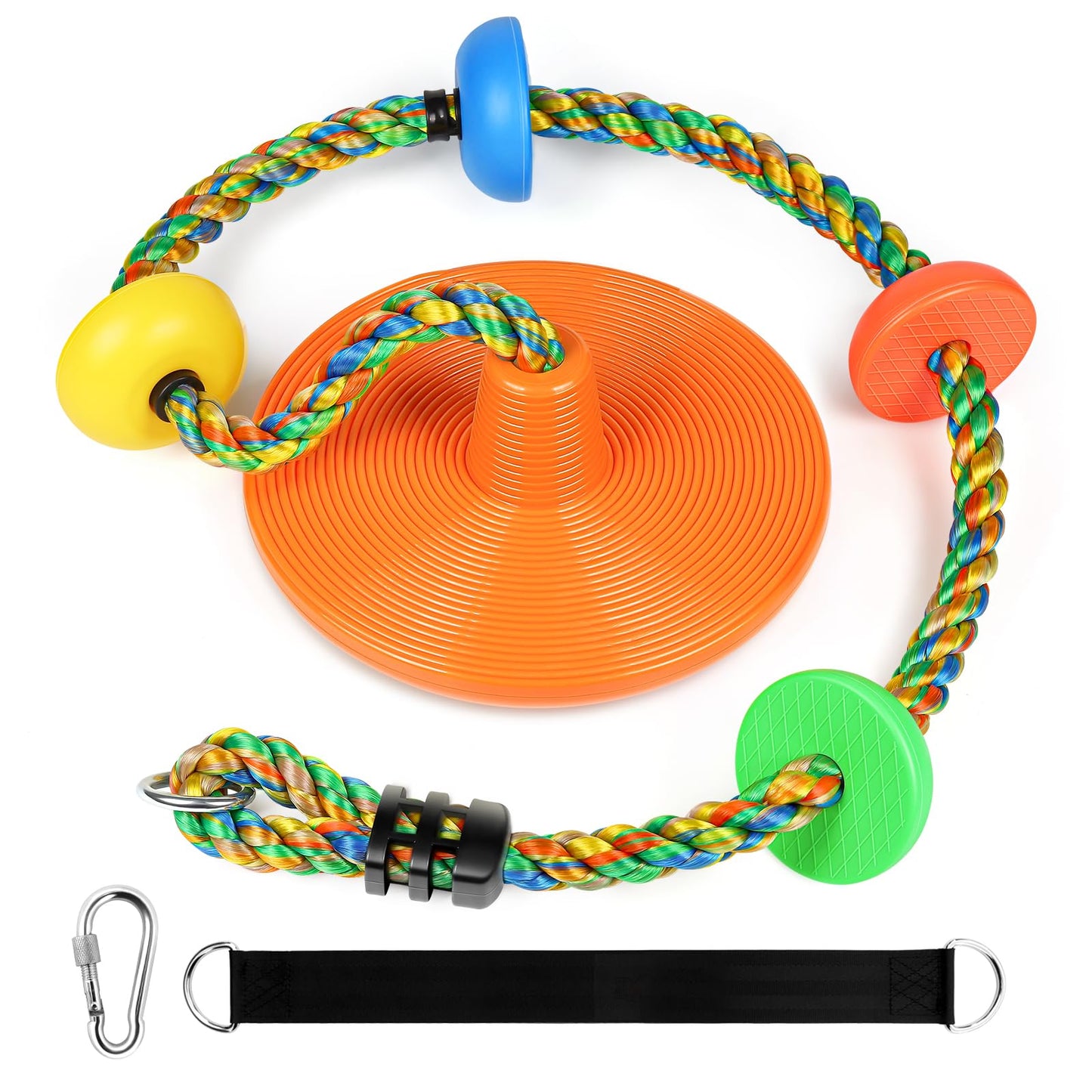 ZNCMRR Tree Swing for Kids – Heavy-Duty Disc Swing with Climbing Rope