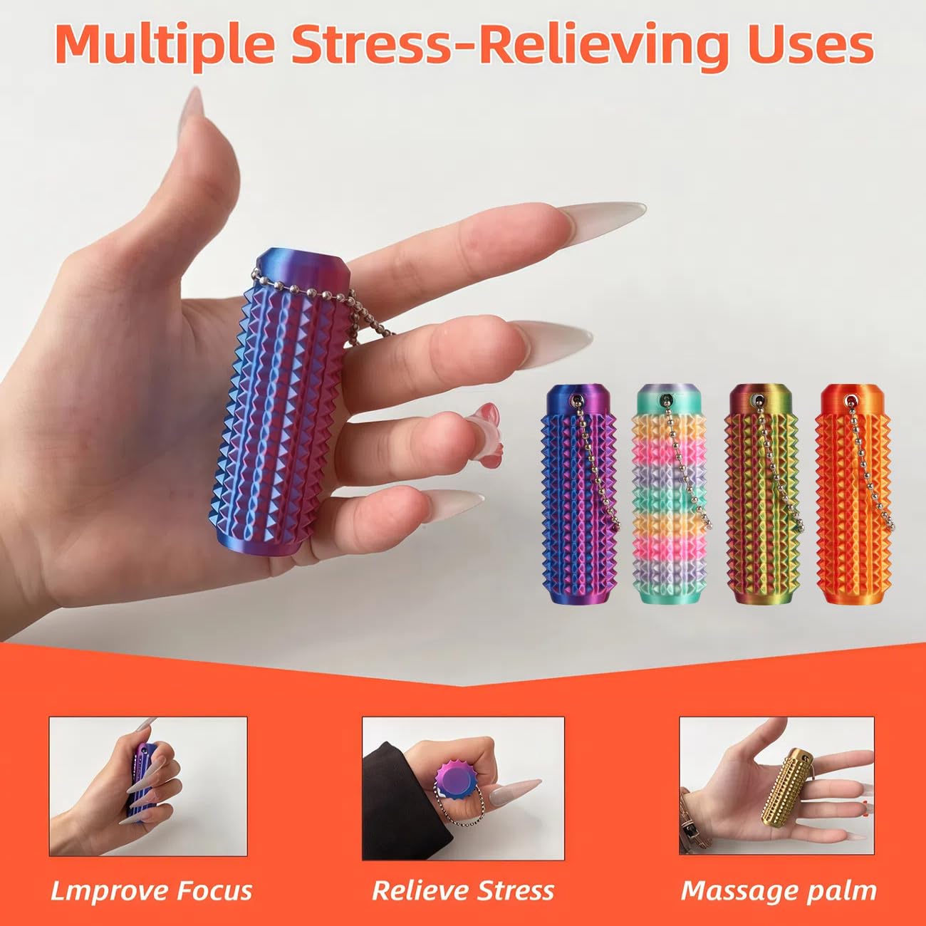 ZNZRHXL 4-Pack Little Ouchies Fidget Toy – Silent Stress Relief for Anxiety, Focus & Skin Picking