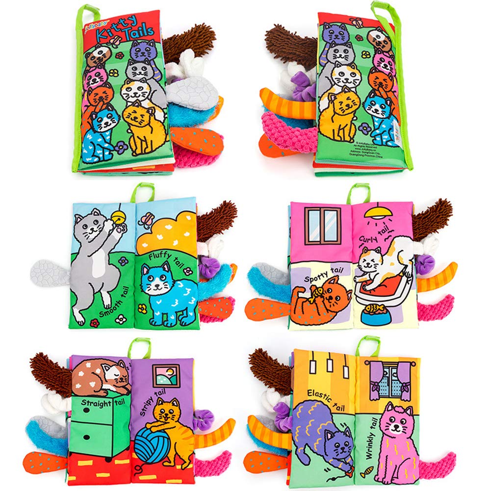 Zocita Kitty Tails: Baby Soft Cloth Book with Crinkle Fabric