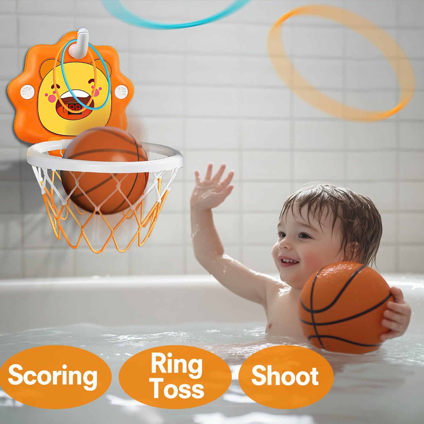 ZOENMG Toddler Indoor Mini Basketball Hoop – Adjustable Height, Portable Scoreboard