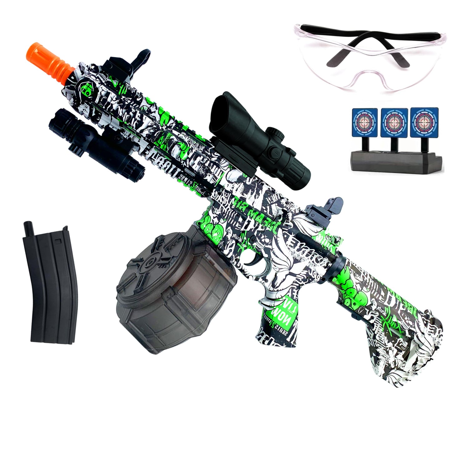 ZoffyFabrizio Gel Ball Blaster with Goggles – Outdoor Team Games for Ages 14+