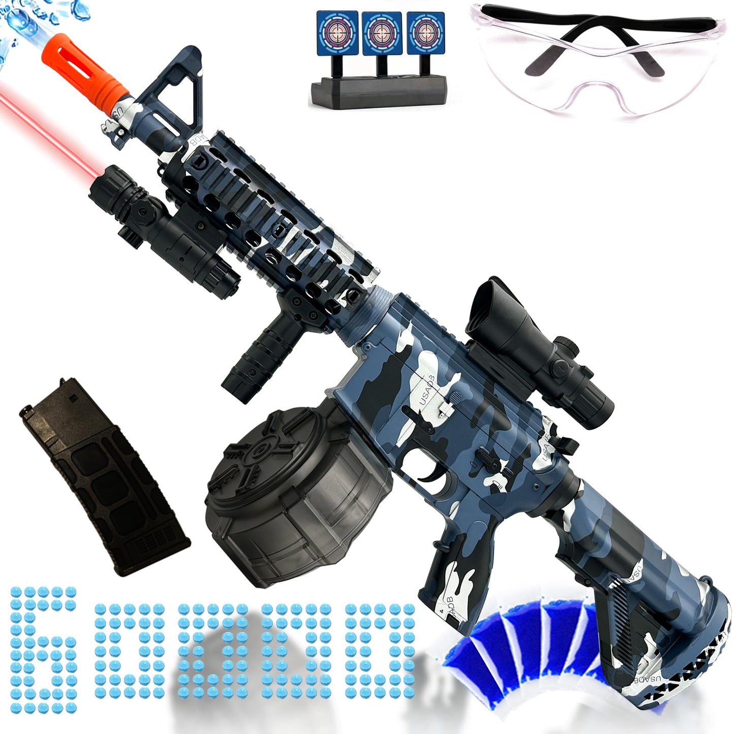 ZoffyFabrizio Large Electric Gel Splat Blaster | Outdoor Team Play, Gift Idea (Ages 14+)