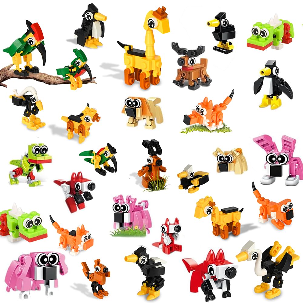 Zofunny 30 Packs Building Blocks – Mini Animal Sets for Party Favors, Classroom Prizes & Gift Bag Fillers