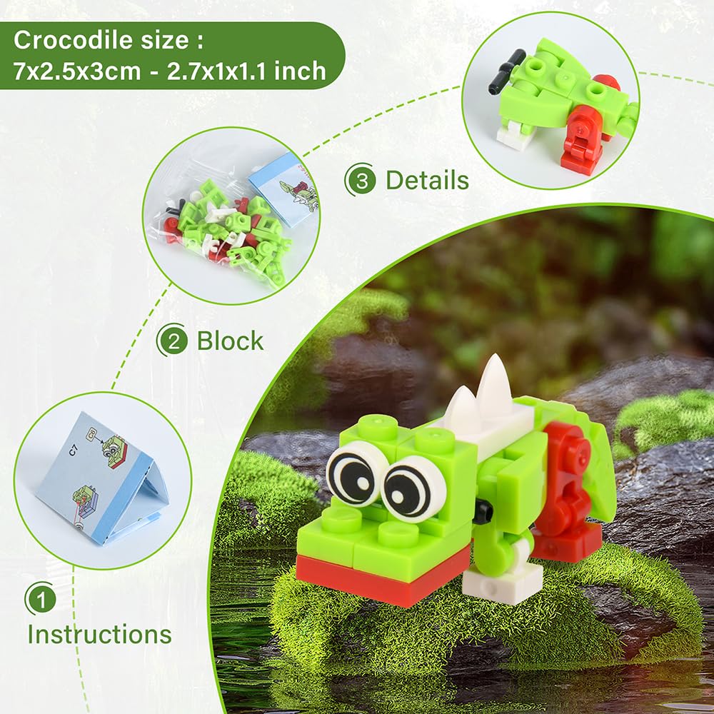 Zofunny 30 Packs Building Blocks – Mini Animal Sets for Party Favors, Classroom Prizes & Gift Bag Fillers