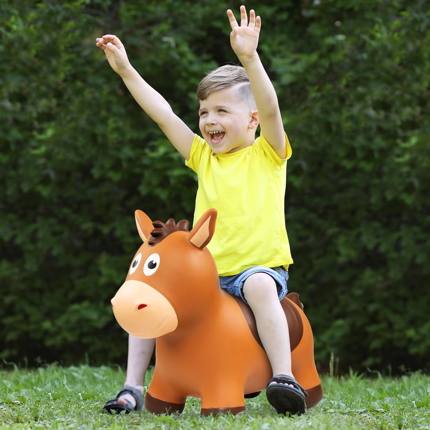 ZOOJOY Bouncy Horse Hopping Toy for Toddlers – Inflatable Ride-On for Indoor & Outdoor Play