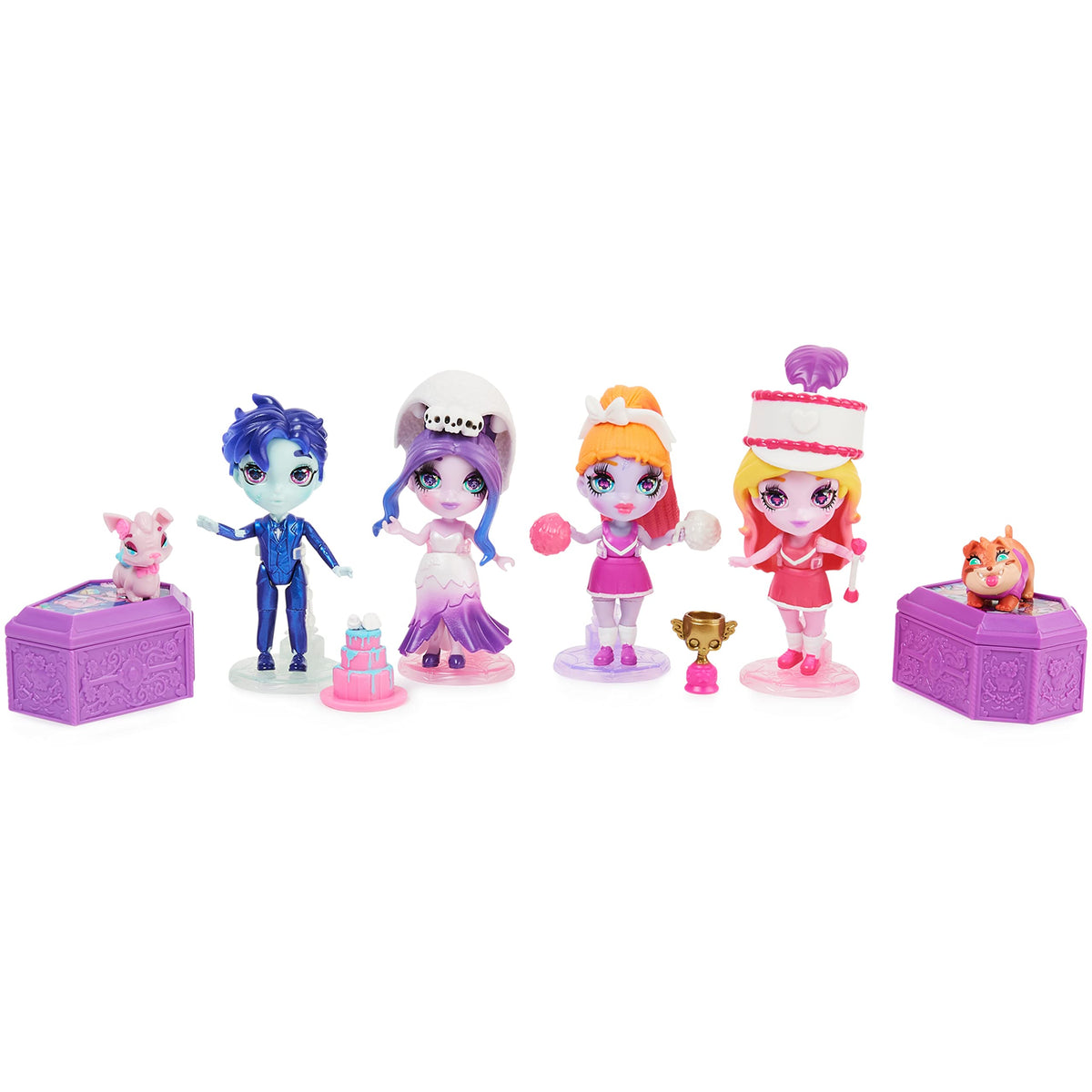 Zombaes Forever Zombadie to Love Deluxe Set – 2 Exclusive 3.5-inch Dolls, Pet & Accessory