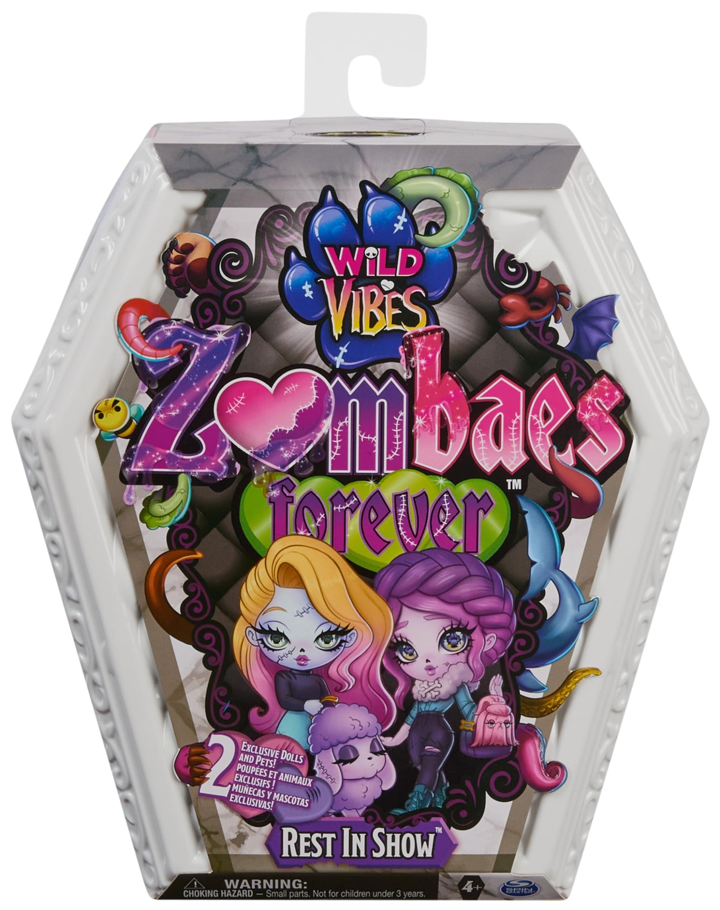 Zombaes Forever Wild Vibes Rest in Show Deluxe Set – 2 Exclusive 3.5-Inch Dolls & 2 Pets