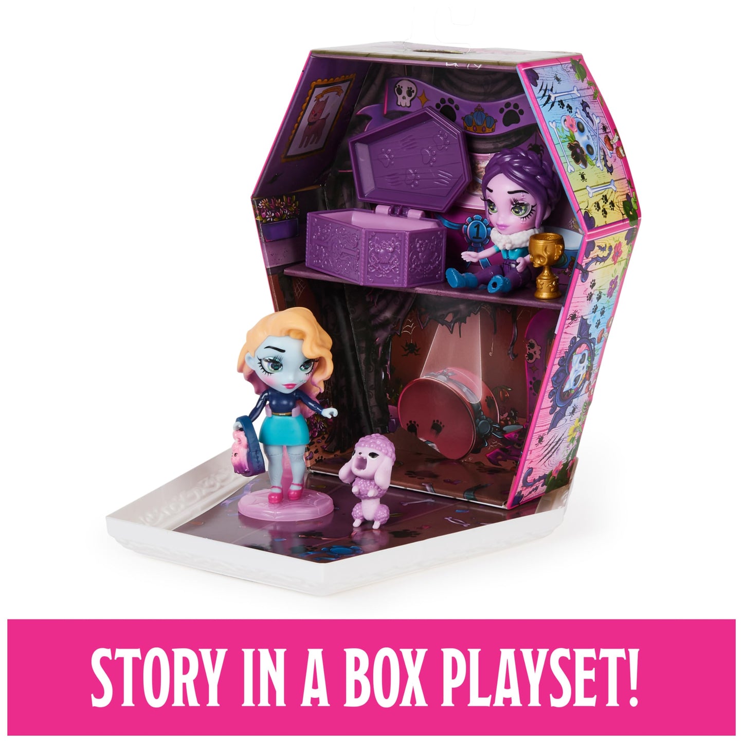 Zombaes Forever Wild Vibes Rest in Show Deluxe Set – 2 Exclusive 3.5-Inch Dolls & 2 Pets