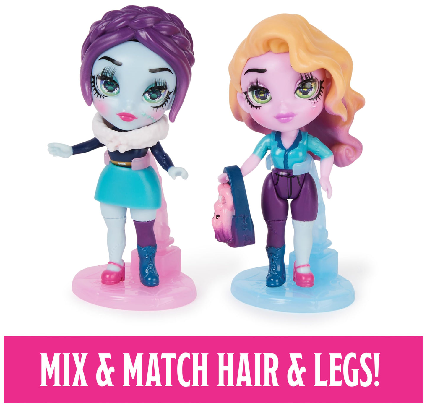 Zombaes Forever Wild Vibes Rest in Show Deluxe Set – 2 Exclusive 3.5-Inch Dolls & 2 Pets