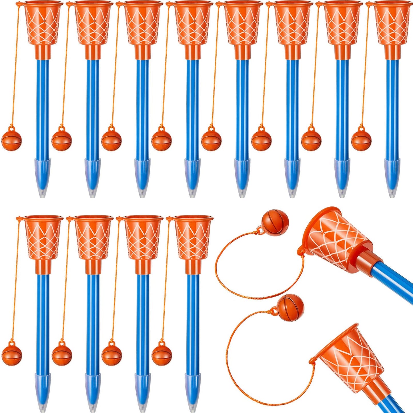 Zonon 32 Pieces Basketball Hoop Pens – 0.7mm Novelty Pens for Sports Parties