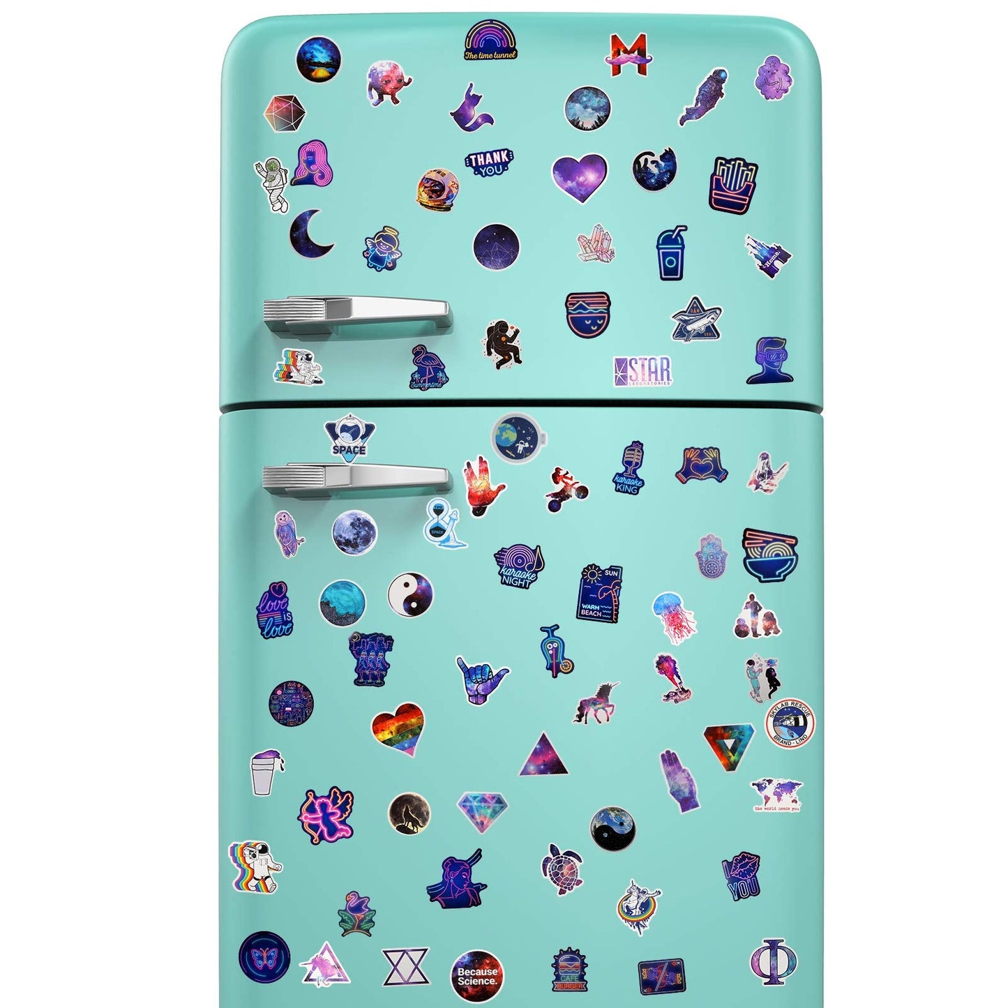 Zonon 200 Pieces Space Galaxy Stickers – Waterproof Vinyl Decals for Laptops, Water Bottles & More (Starry Sky)