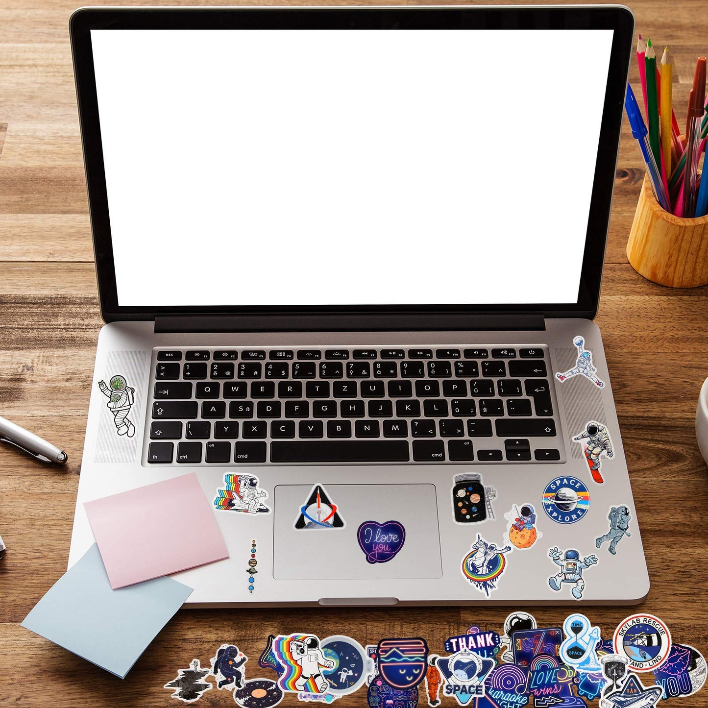 Zonon 200 Pieces Space Galaxy Stickers – Waterproof Vinyl Decals for Laptops, Water Bottles & More (Starry Sky)