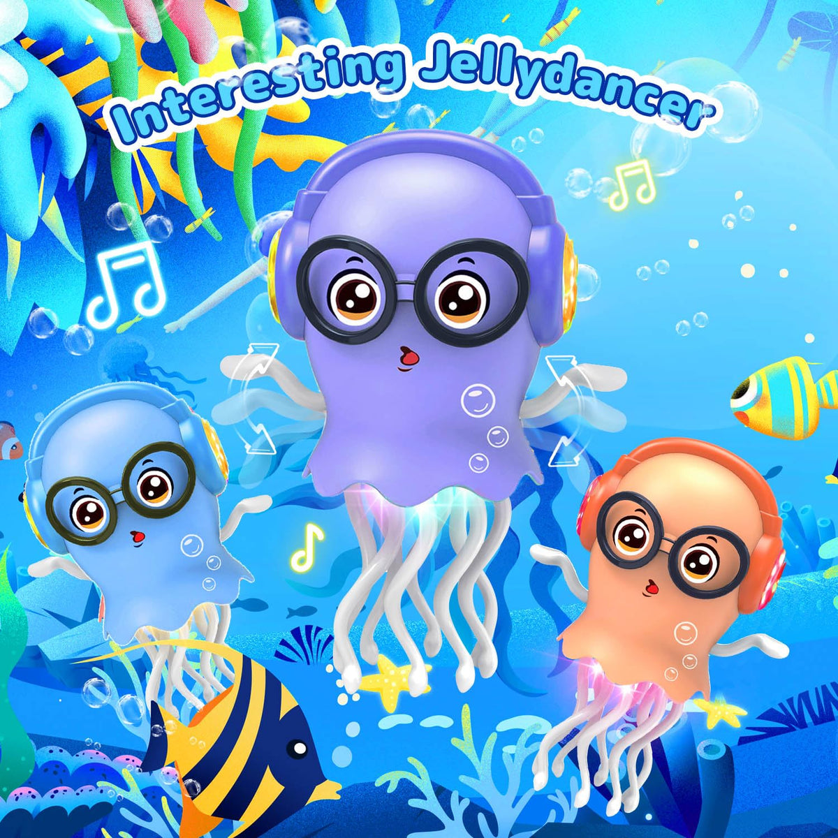 Zonopy Jellydancer Toy – Dancing Crawling Toy with Lights & Music for Ages 3-12