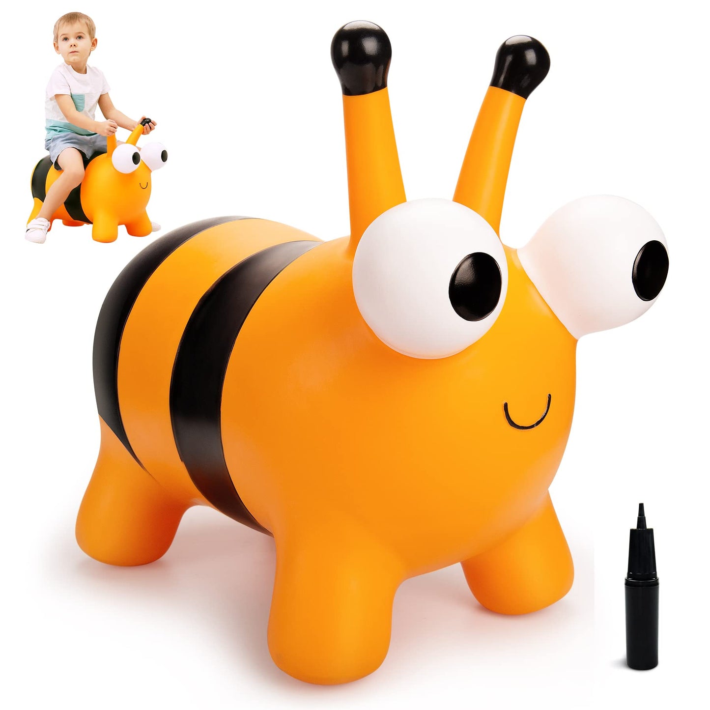 ZOOJOY Bee Bouncy Hopper – Inflatable Toddler Toy for Indoor and Outdoor Play (18 Months+)