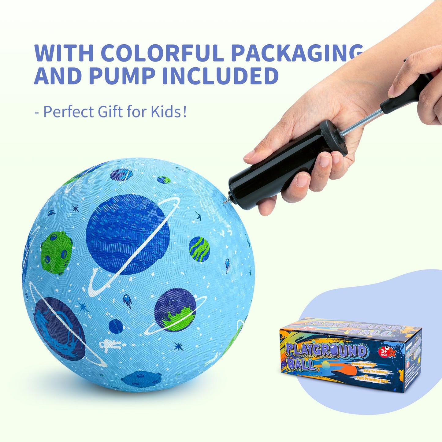 ZOOJOY Pack of 2 Cartoon Playground Balls – 8.5-Inch Rubber Kickballs for Toddlers 1+ (Indoor/Outdoor)