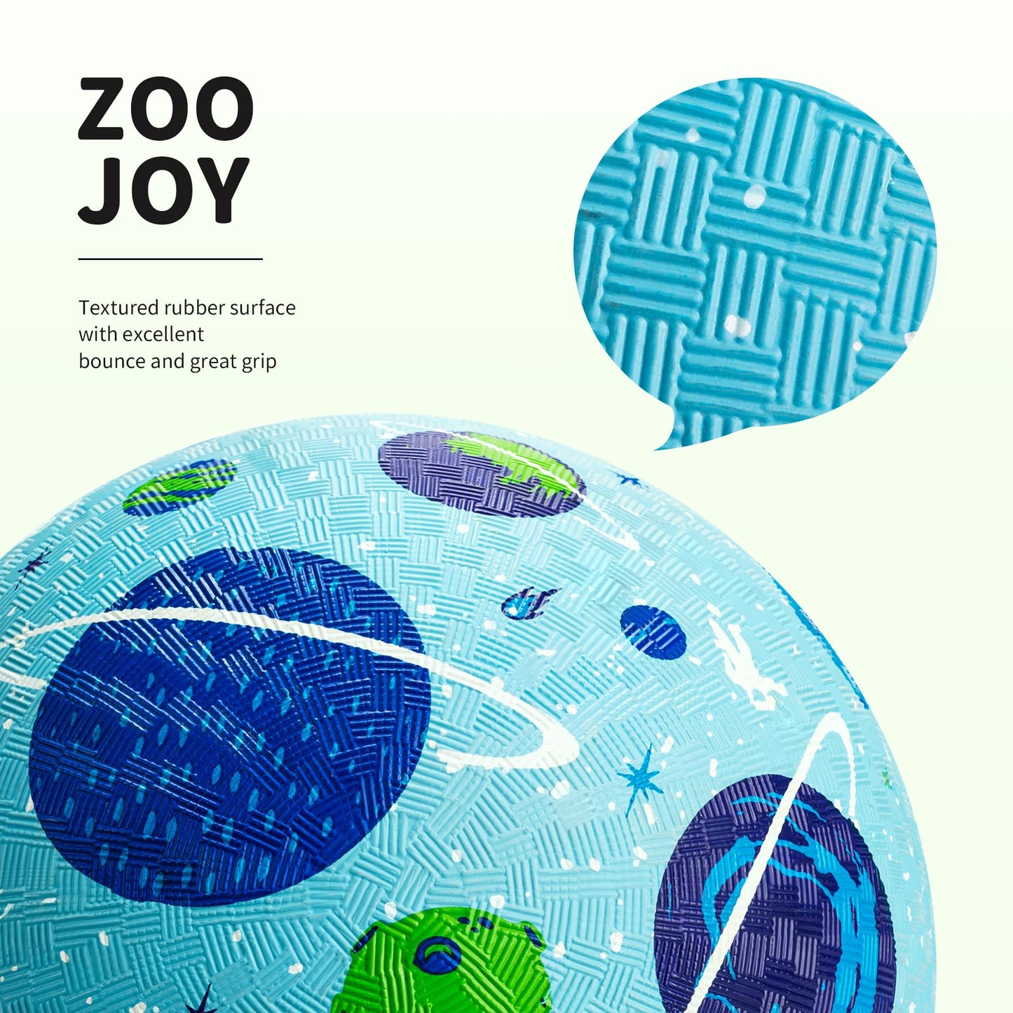 ZOOJOY Pack of 2 Cartoon Playground Balls – 8.5-Inch Rubber Kickballs for Toddlers 1+ (Indoor/Outdoor)