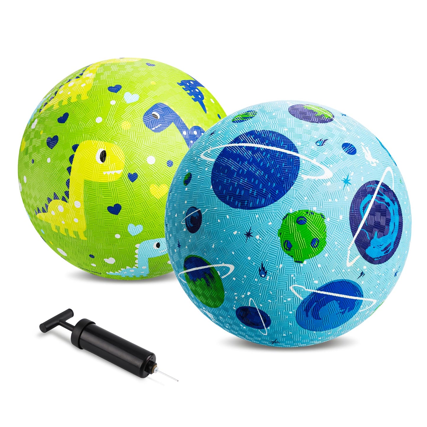 ZOOJOY Pack of 2 Cartoon Playground Balls – 8.5-Inch Rubber Kickballs for Toddlers 1+ (Indoor/Outdoor)