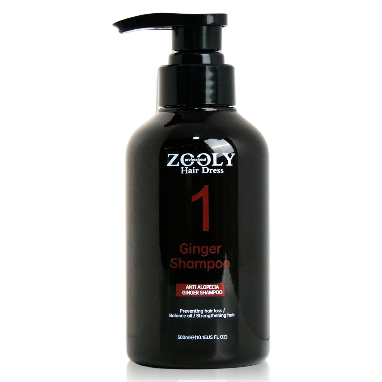 ZOOLY PROFESSIONAL Ginger Shampoo – Anti Hair Loss, Nourishes Roots, Salon-Quality Scalp Care (10.15 fl oz)