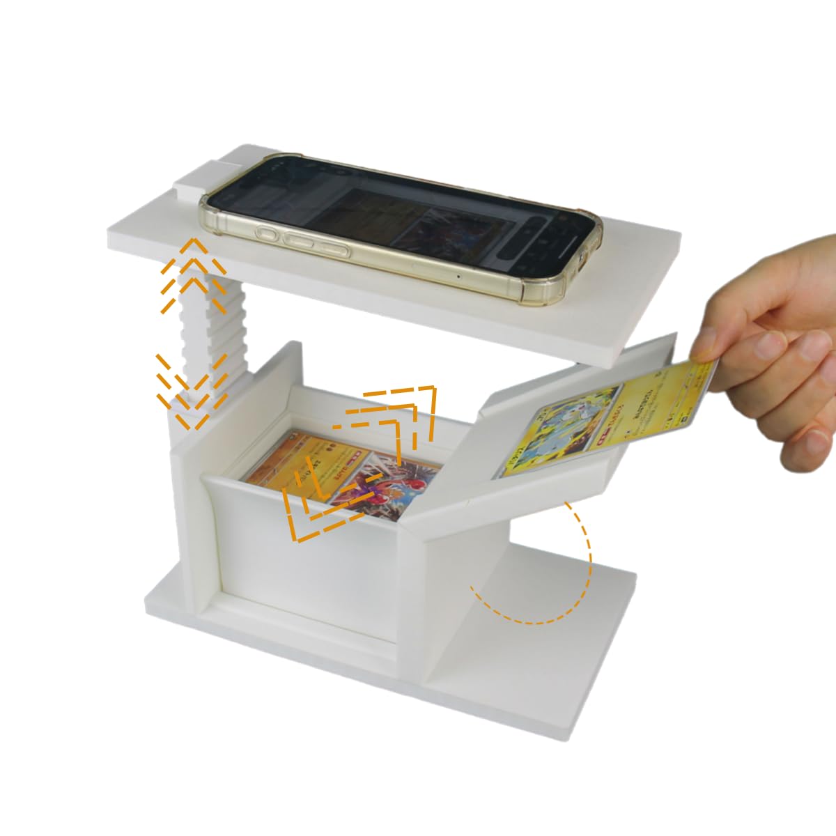 Zoravell Card Slinger: TCG/MTG Card Scanner Stand with Height-Adjustable Platform