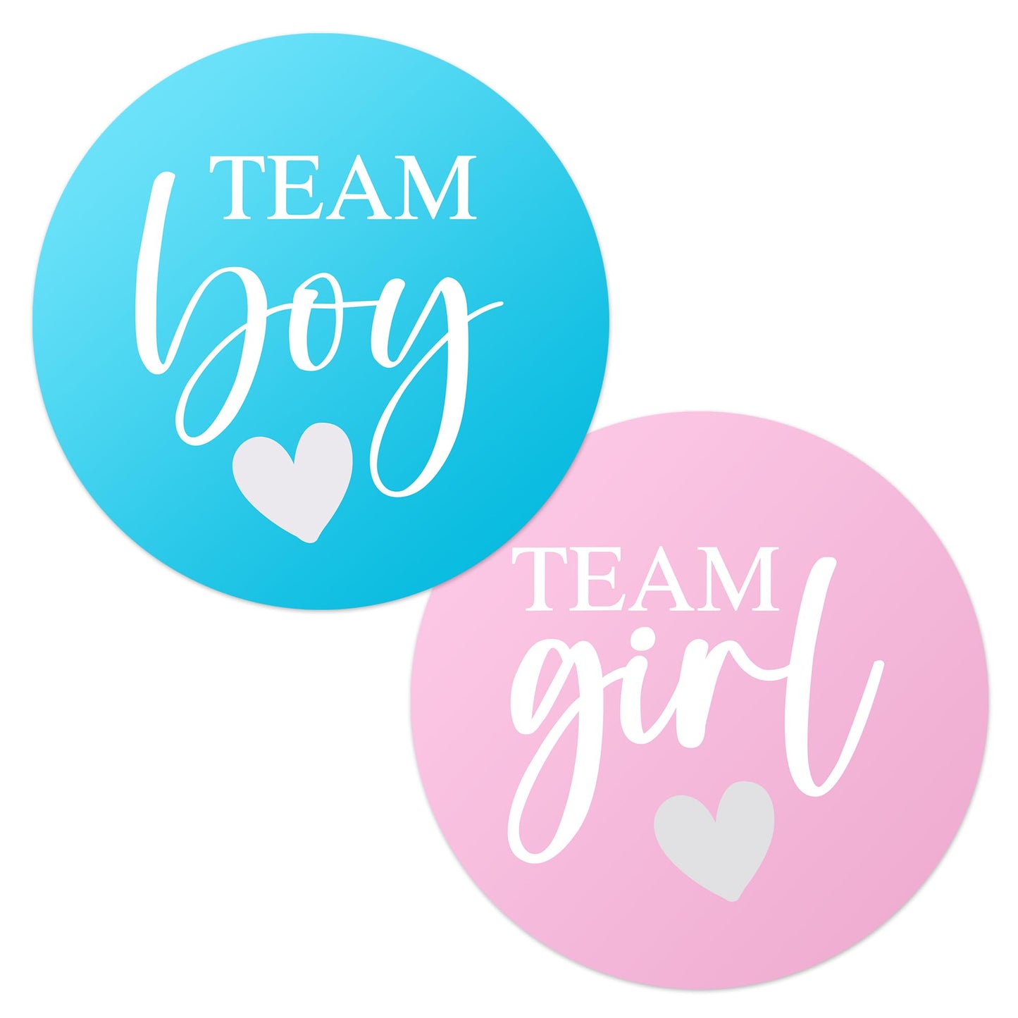 ZouYee Pink or Blue Baby Gender Reveal Stickers – 100 Count (50 Team Boy + 50 Team Girl) for Voting & Party Decor