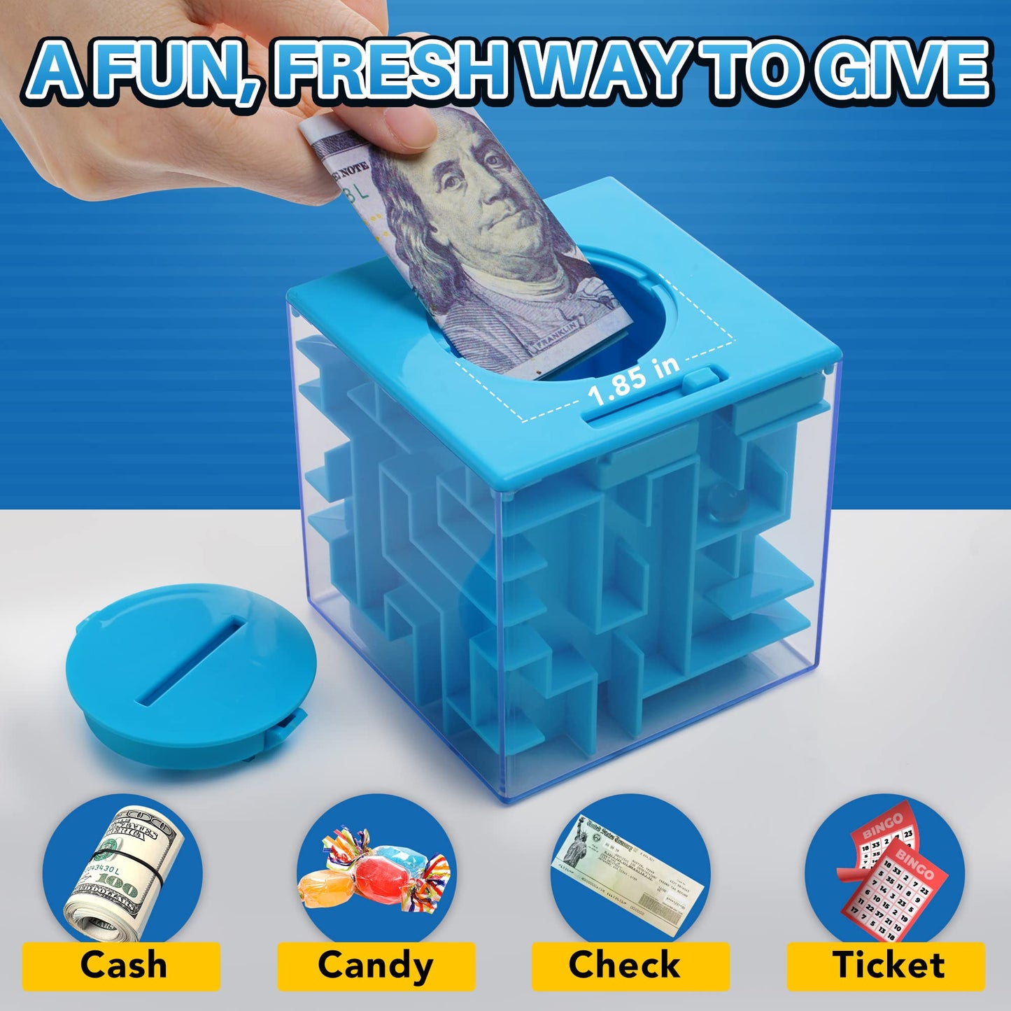 4 Pack Money Maze Puzzle Gift Boxes | ZPISF - Money Holder & Brain Teasers