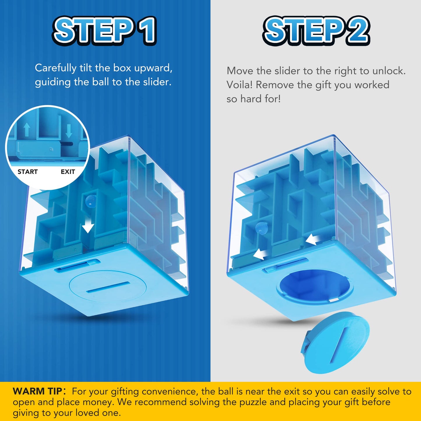 4 Pack Money Maze Puzzle Gift Boxes | ZPISF - Money Holder & Brain Teasers