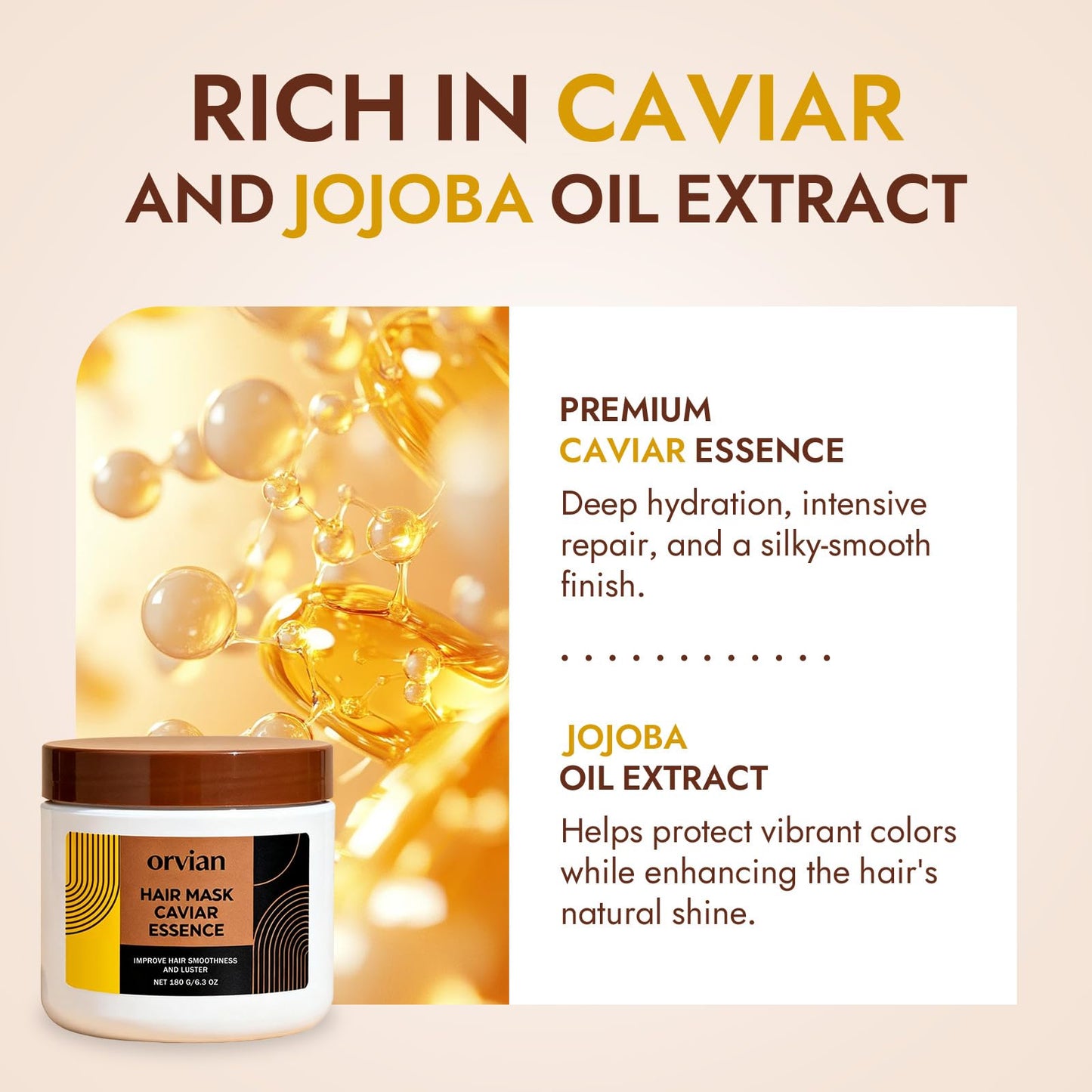 ZPX Orvian Caviar Hair Mask – Deep Repair & Moisture for Dry, Coarse, Damaged Hair
