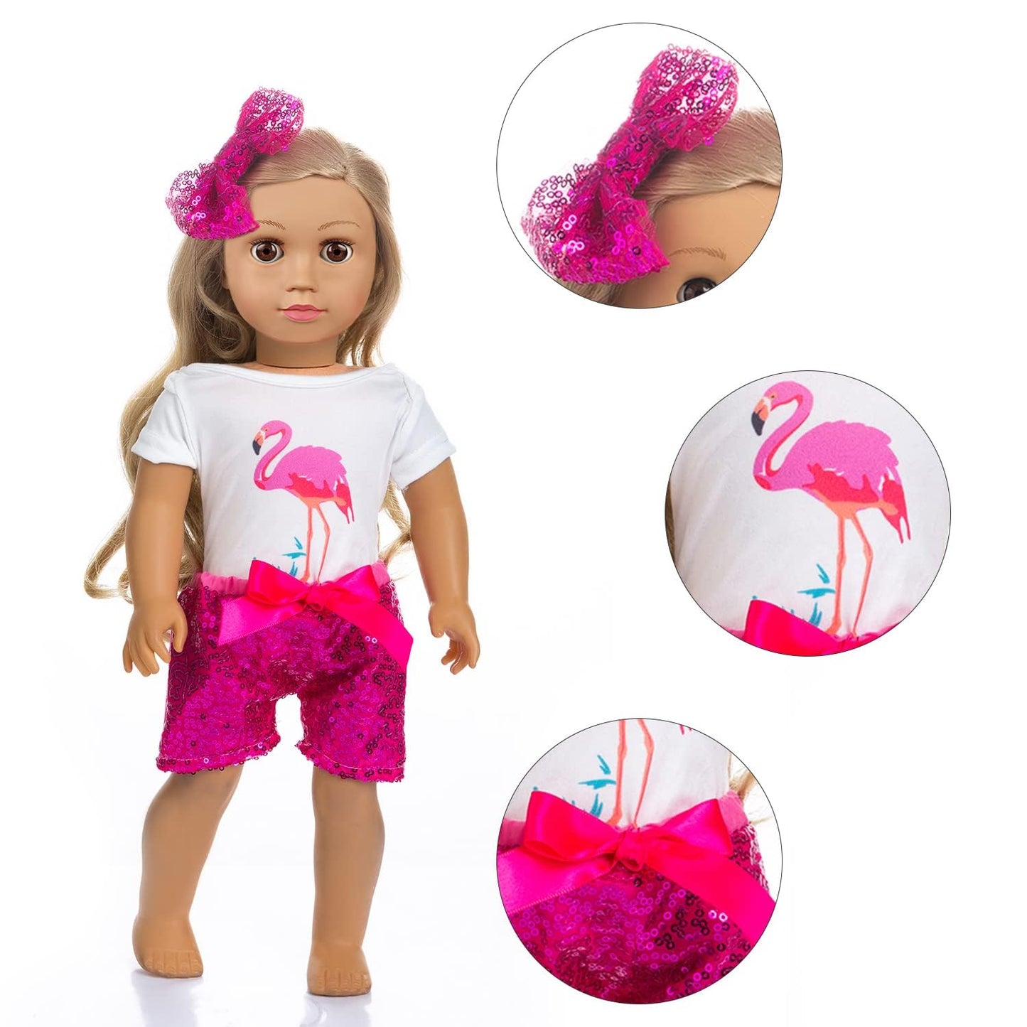 ZQDOLL American 18-Inch Doll Clothes – 7 Outfit Set for 18-Inch Dolls