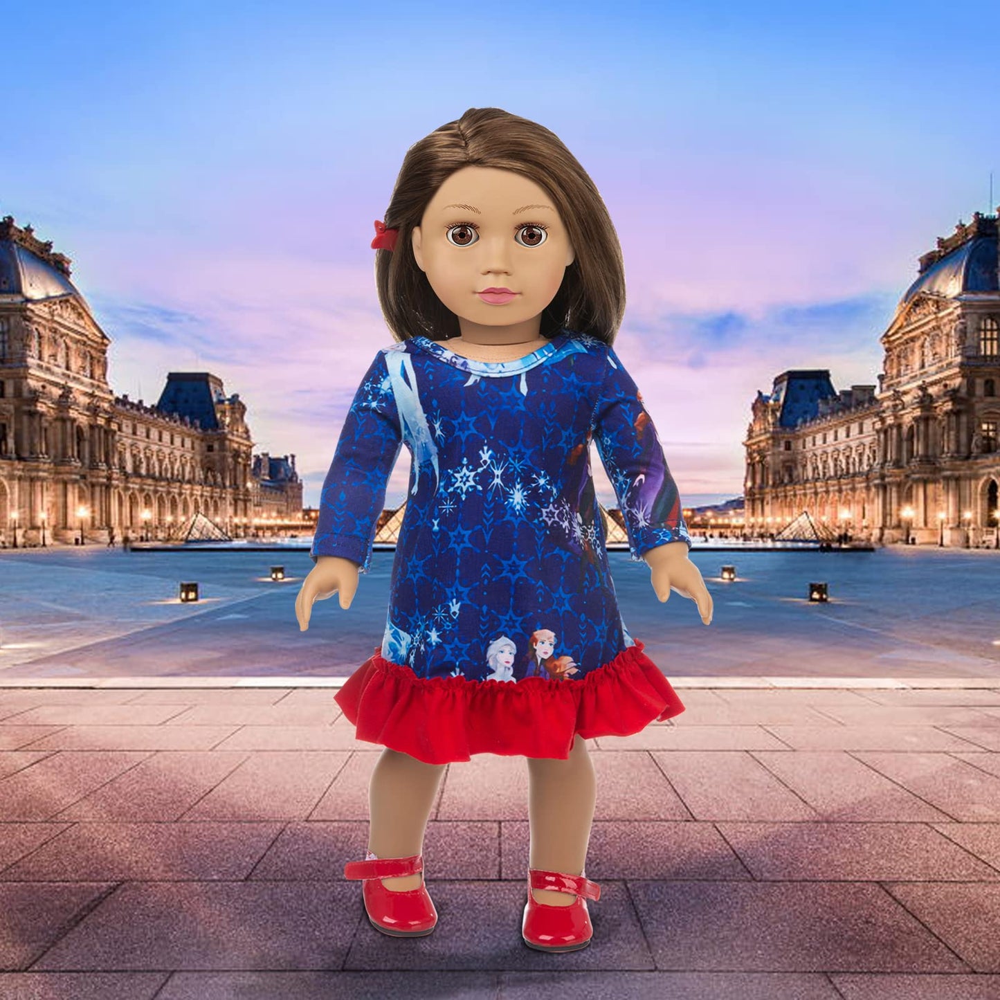 ZQDOLL 23-Pcs American Doll Clothes & Accessories Set for 18-Inch Dolls