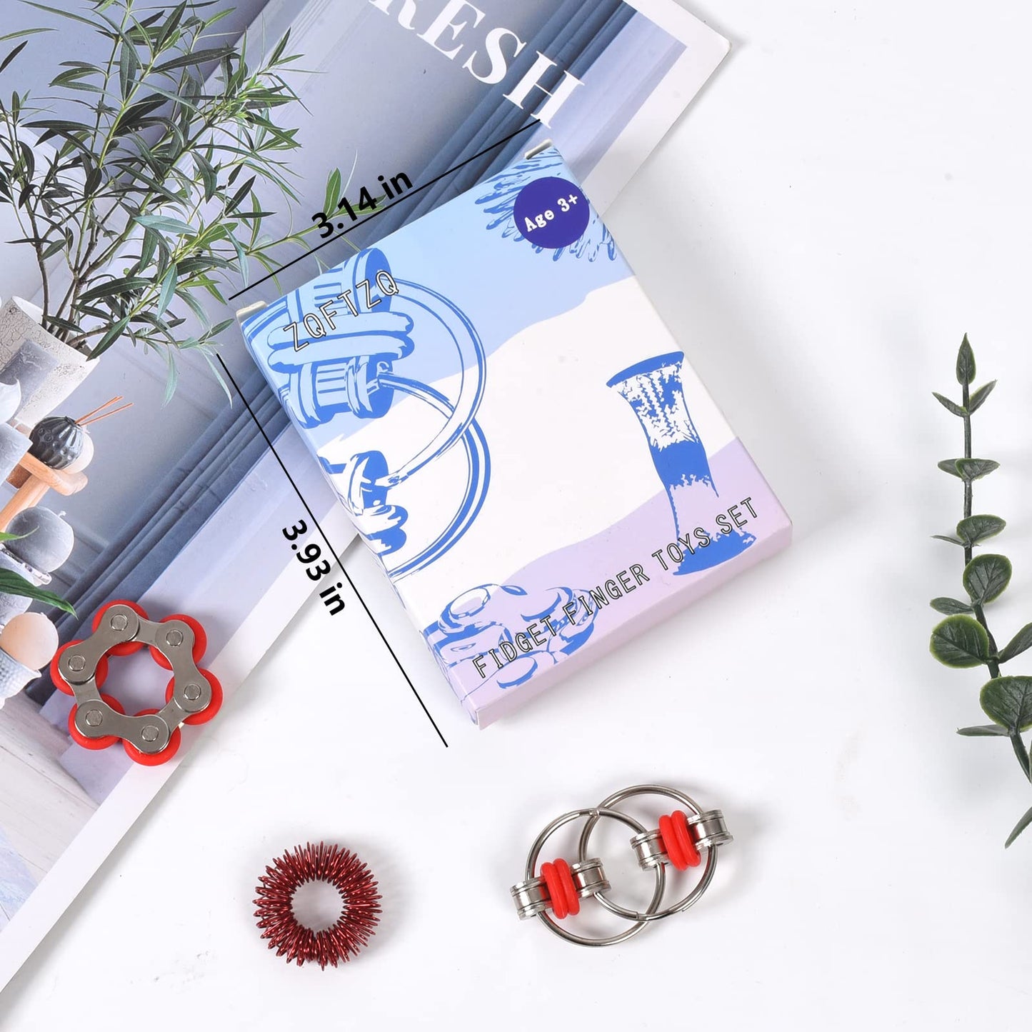 ZQFTZQ Marble Mesh Fidget Toys Set – 8 Pcs Sensory Anti-Stress Kit
