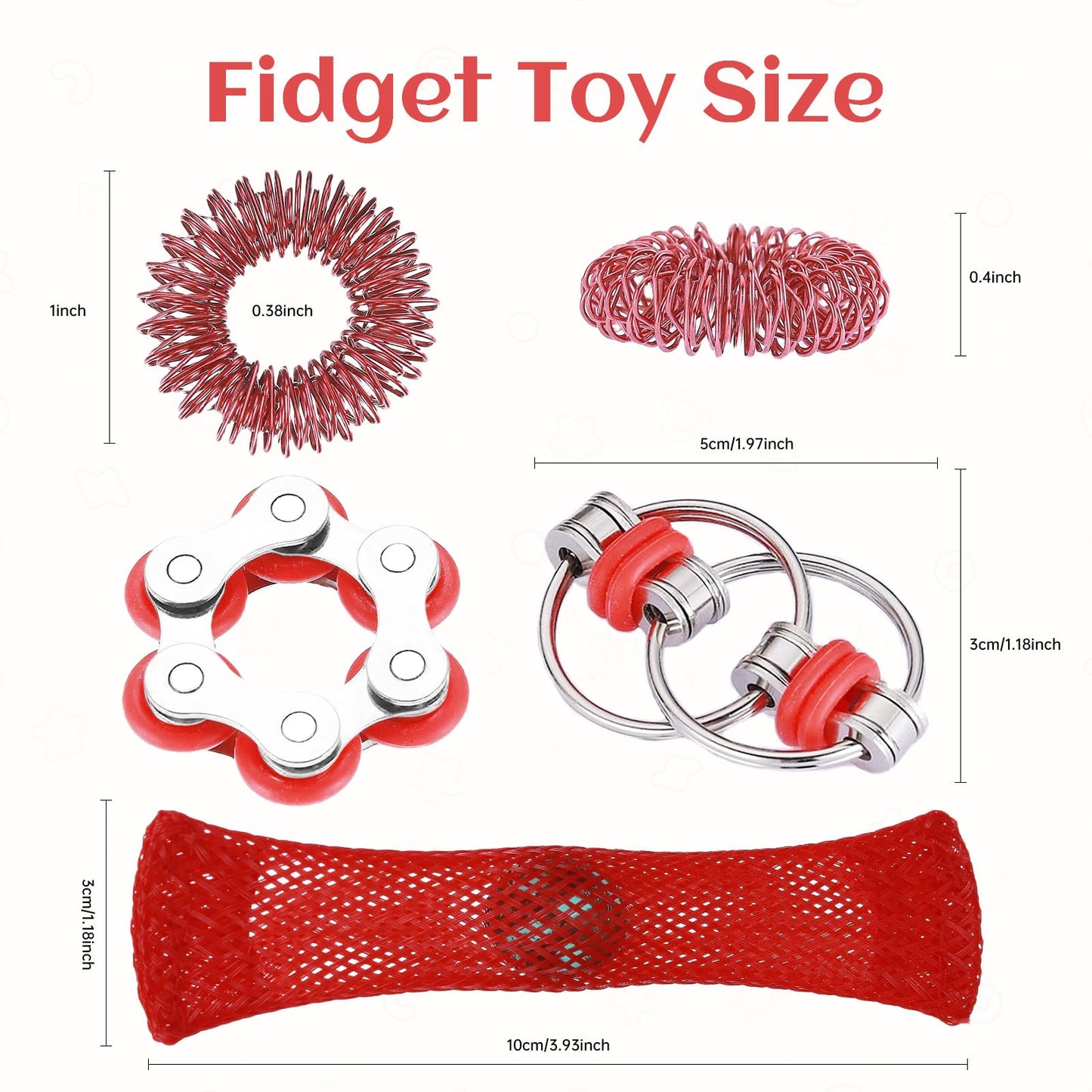 ZQFTZQ Marble Mesh Fidget Toys Set – 8 Pcs Sensory Anti-Stress Kit