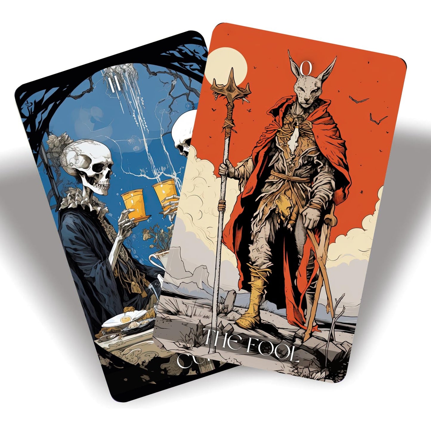 ZHQGYN 78 Tarot Cards Deck with Guide Book | Dark Horror Tarot for All Levels